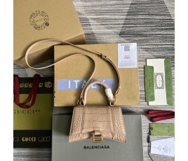 구찌 GUCCI  X 발렌시아가 아워글래스 미니 탑 핸들백