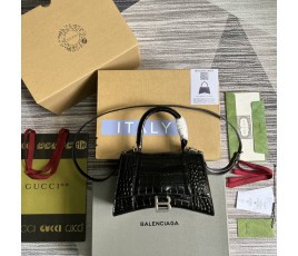 구찌 GUCCI  X 발렌시아가 아워글래스 스몰 탑 핸들백