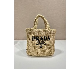 프라다 PRADA 라피아 토트 백