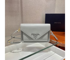 프라다 PRADA 모노크롬 사피아노 레더 미니 숄더 백