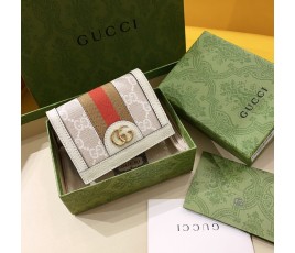 [GUCCI-구찌] 구찌 오피디아 카드 케이스 지갑 베이지 에보니